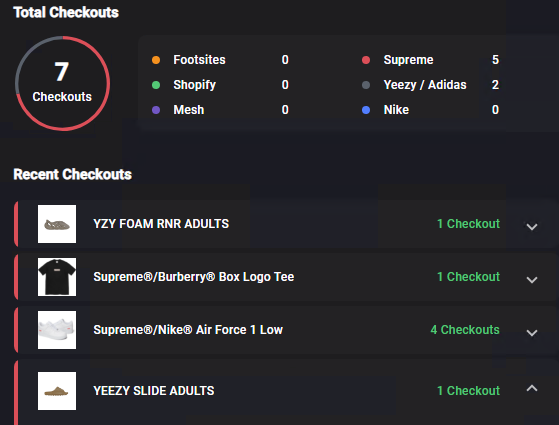 seanzy017's tweet photo. Daily turned into a weekly and went 2/3 on yeezys, hit an AF1 restock (all white 6-7.5), and a Burberry bogo. Thanks for the chance to cook 

@TohruAIO_ https://t.co/60LCEmFkh1