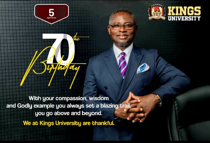 kingsuniodeomu's tweet photo. #PMat70 #PastorMatthewAt70 #CountdownTo70 #kingsuniversity https://t.co/rGxsL3gTig