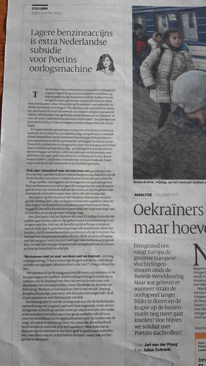 Raoelio's tweet photo. Gewoon spot on deze colum.  Onvoorstelbare verspilling is deze generieke maatregel. Dat (geleende) geld kun je zoveel beter besteden #accijnsverlaging https://t.co/ehFVr7b0os