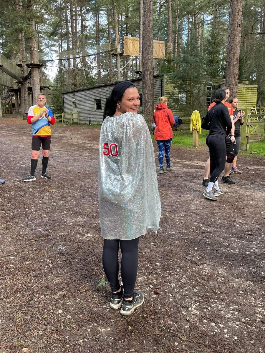 Today was my 50th Park Run! 🌳🏃🏽‍♀️ I told the Run Director I planned on wearing a cape… he told me if it was not sparkly like <a href="/ElvisPresley/">Elvis Presley</a> he would not be interested. I of course rose to the challenge 🕺🏼✨5️⃣0️⃣ <a href="/parkrunUK/">parkrun UK</a> #loveparkrun #community #50parkrun #sherwoodpines