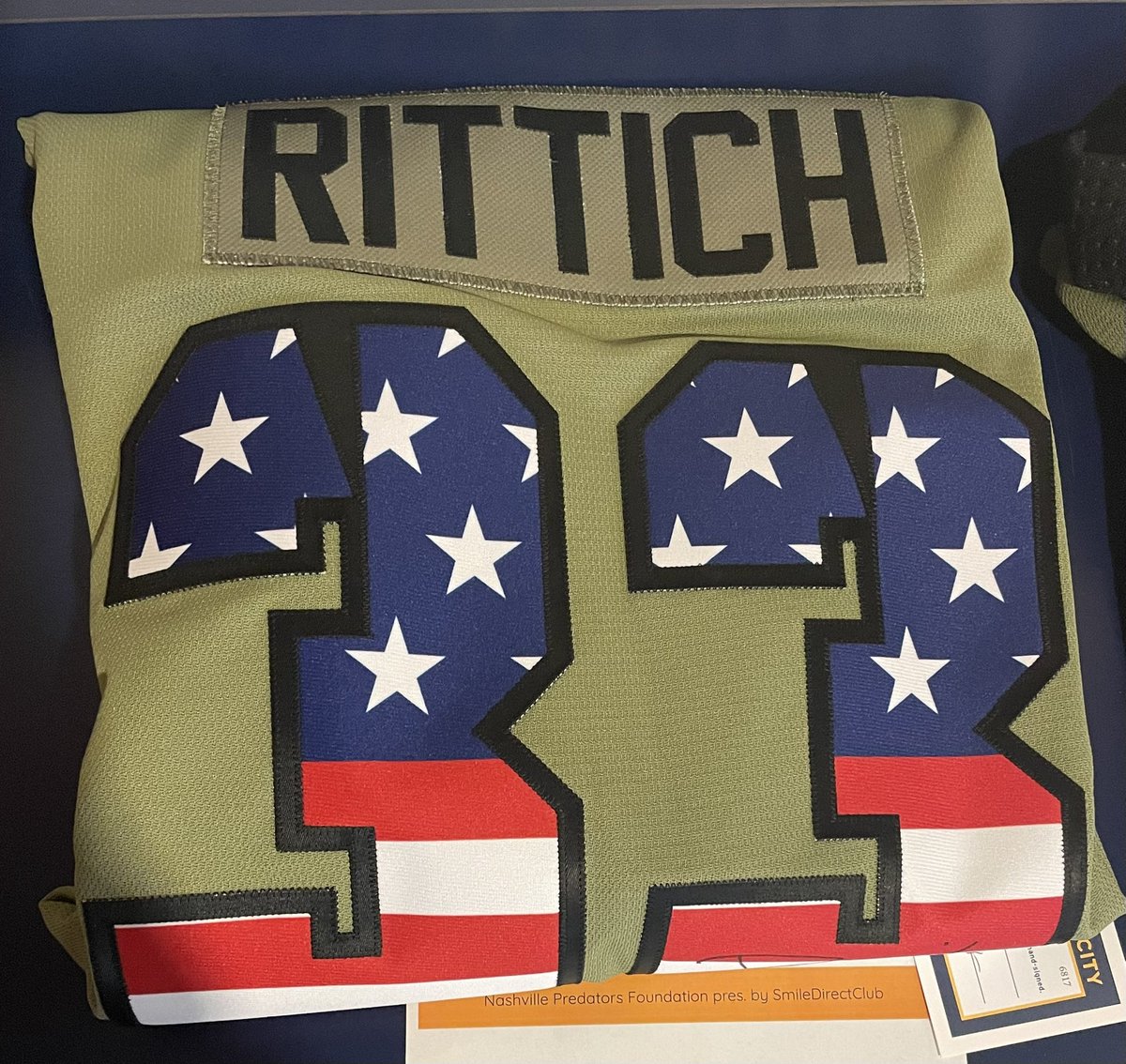 Preds Foundation on X: Tonight the @PredsNHL will wear specialty military  jerseys during warm-ups! Each jersey features a patch from a different  branch of the armed forces! Text Preds to 76278 to