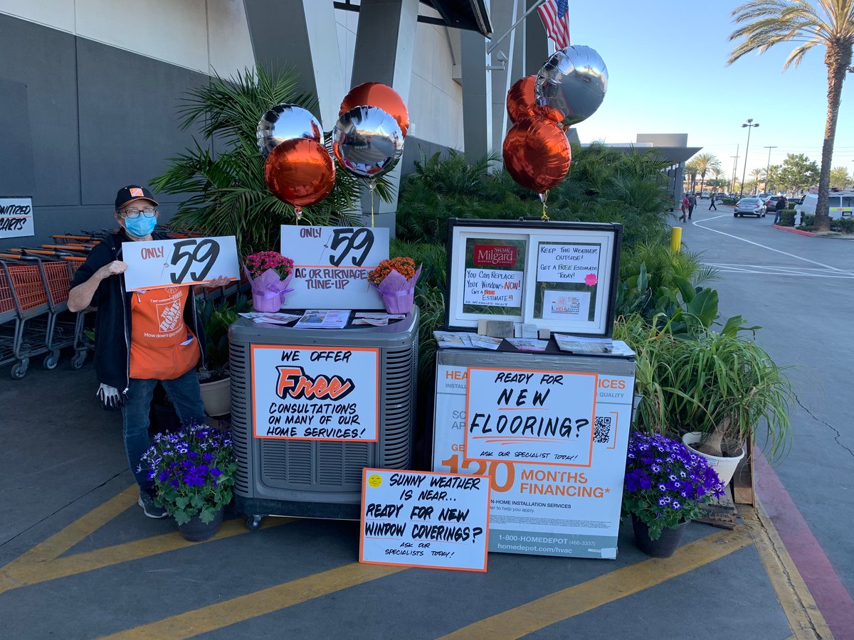 Home Depot in Costa Mesa is ready to help with all of our customers service needs.  Special financing available for New HVAC systems and the best price for HVAC tune-ups as well.  Come in and see us. <a href="/JeffKellerHD/">Jeff Keller</a> <a href="/partida_maritza/">Maritza Partida</a> <a href="/Will09801549/">Will Villanueva</a> @jeanettepevans @downeypackerfan