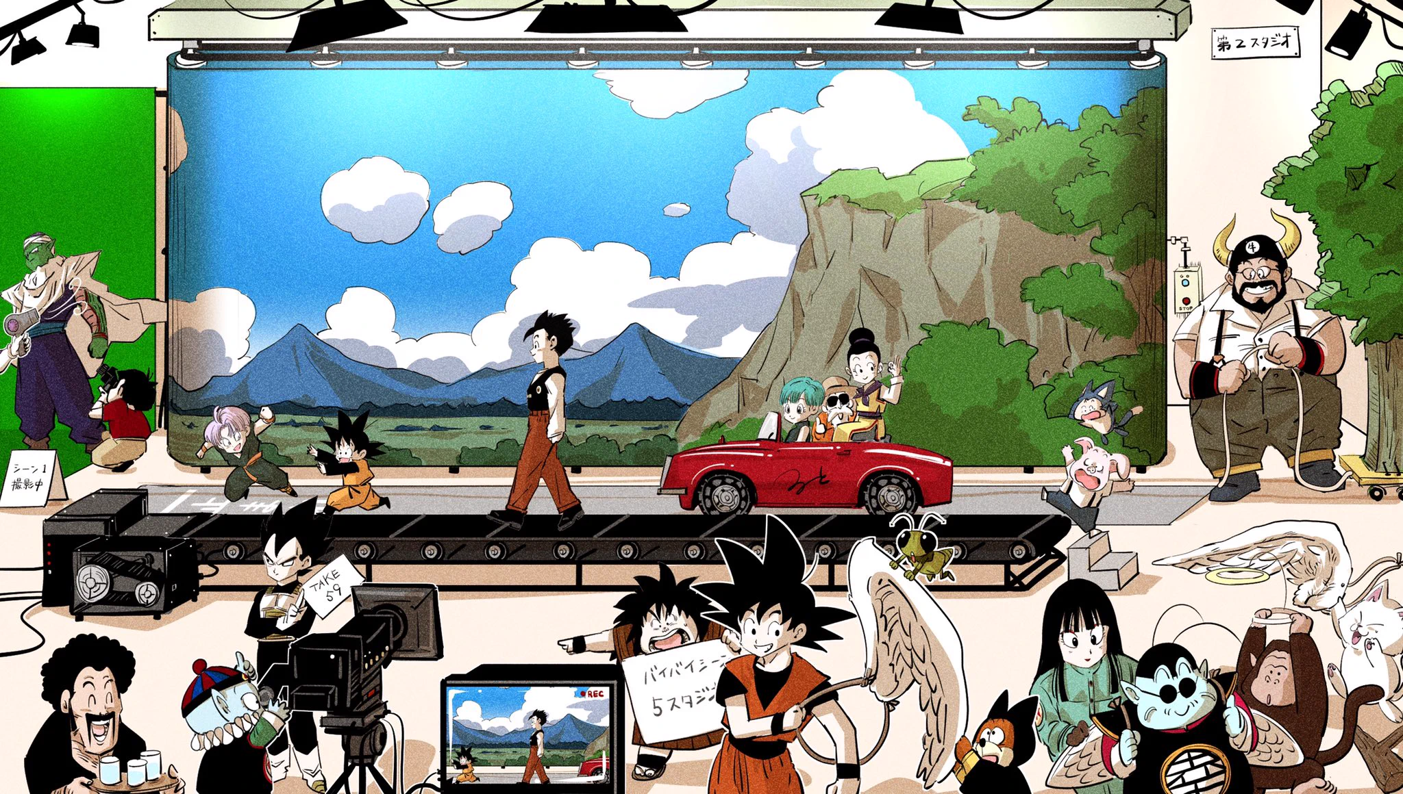 裏側はこうなっている？「ドラゴンボール」の撮影現場！