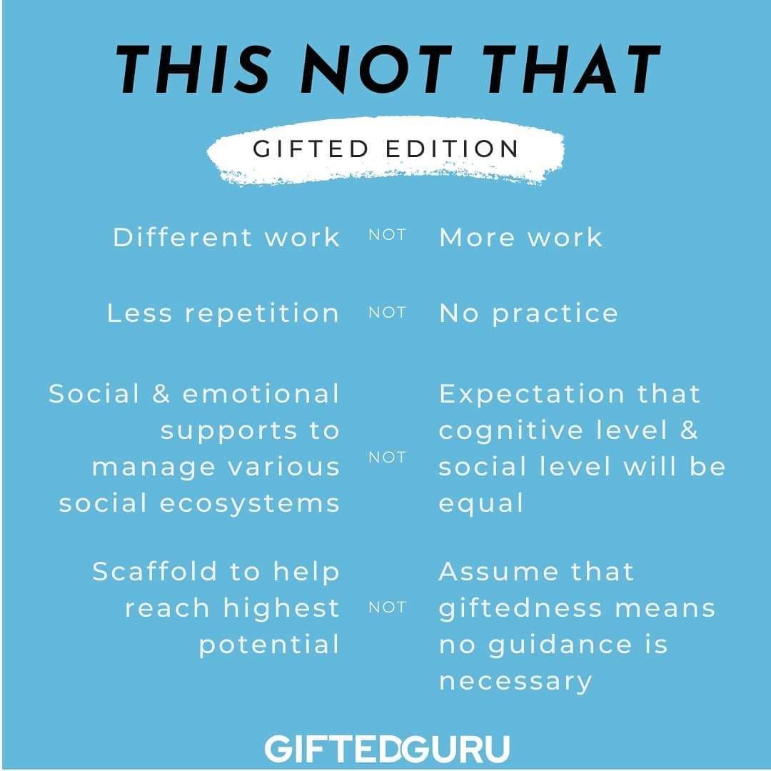 Gifted ss misconceptions. Not more...different.