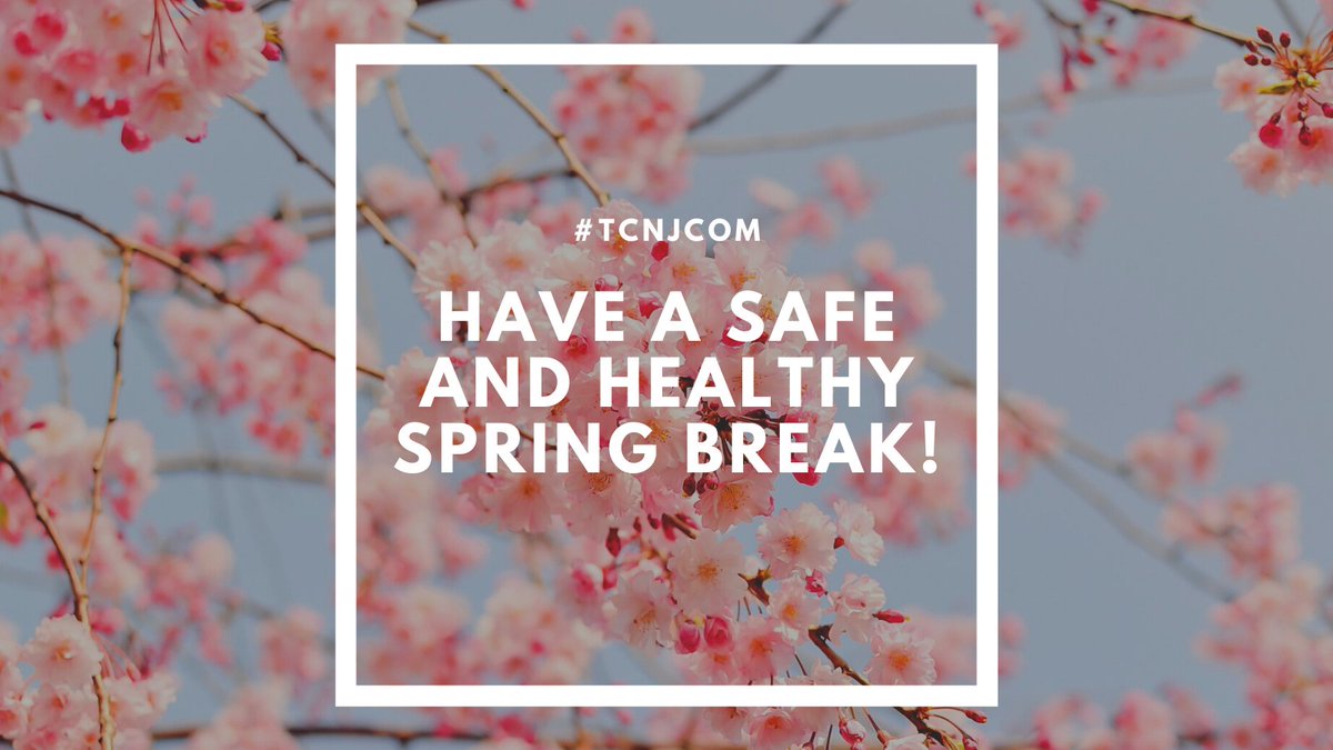 TCNJCOM's tweet photo. Enjoy a healthy spring break! #tcnjcom https://t.co/MZqd0FCO3l