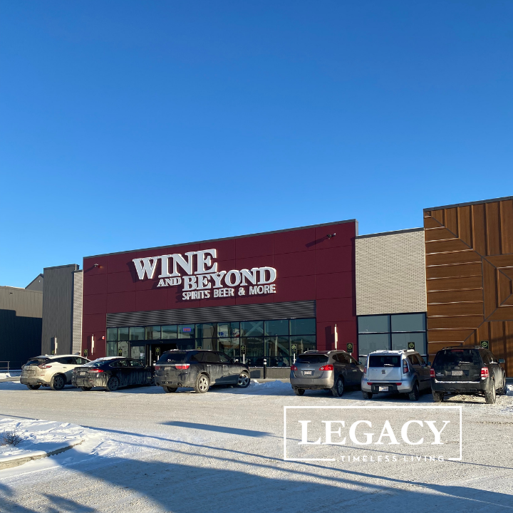 WestCreekDev's tweet photo. Township Square in #LegacyYYC has some new retailers! You can now find Wine &amp; Beyond and Pho Hoan Pasteur only steps away from one another. Sign up for Legacy's newsletter to be the first to find out when more retailers are open! https://t.co/7YufnOiSoC