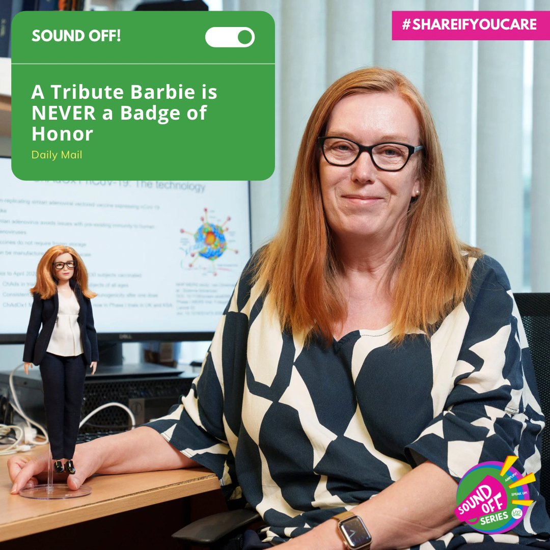 GoLiveGirl's tweet photo. 📣 #SoundOffSaturday 📣
Back in August of 2021, Dame Sarah Gilbert was honored with a tribute Barbie doll for being one of the leading developers of the Oxford-AstraZeneca Covid Vaccine. While this tribute Barbie can be seen as a great representation of #womeninstem, Gilbert https://t.co/dS5EAsuQeM