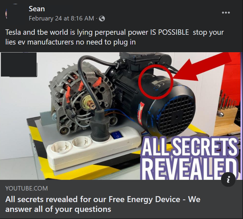 ScienceNotDogma's tweet photo. THIS is why it's VITAL to teach folks to #vetsources, to spot #misinformation and #disinformation that's EVERYWHERE on #socialmedia.

Videos often leave out the FULL facts. In this case it's 100% #pseudoscience: #perpetualmotion machines are ALWAYS a fake:
https://t.co/wmjz8lB0Wg https://t.co/vjqpMLMhzn