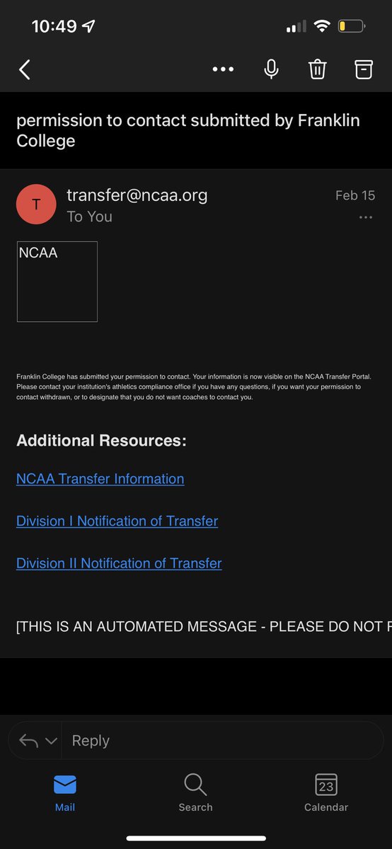 I am in the transfer portal also!