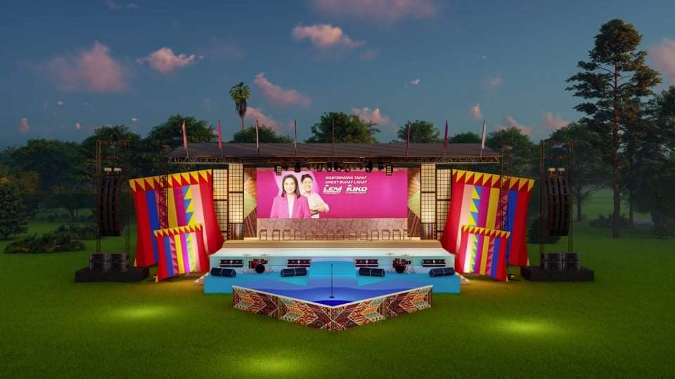 deeoenalpe's tweet photo. Stage design for the upcoming Grand Rally of Leni Robredo and Kiko Pangilinan in Zamboanga City on March 17. 💖 

📸 Architect Neil Dalena https://t.co/O4etShitwE