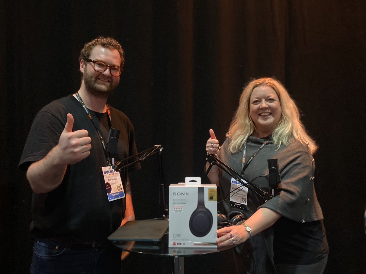 SQLBits's tweet photo. …And @FraggleWorks for taking home a pair of Sony Headphone as a prize for working the Venturi Group #Podcast! https://t.co/z5N1EWzsJm https://t.co/caL1gOGMeu