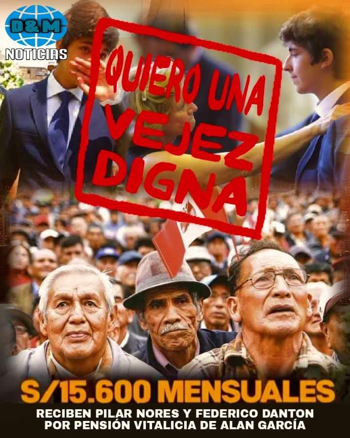 JulioGarciaOrd1's tweet photo. #Iniquidades El Perú de las desigualdades el hijo de Alan García recibe la suma de S/15.600 mensuales y miles de jubilados ni siquiera la mitad de un sueldo mínimo vital con más de 25 años de apotaciones. https://t.co/ix7BmvO88h