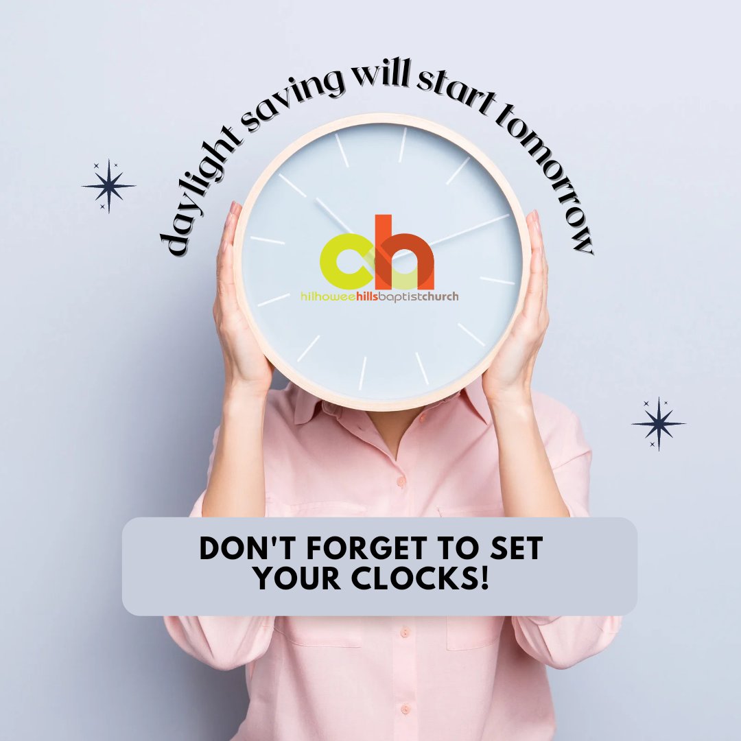 chilhoweehills's tweet photo. Don't forget! Time change happens early tomorrow morning, so set those clocks tonight! https://t.co/hns87rj9AZ