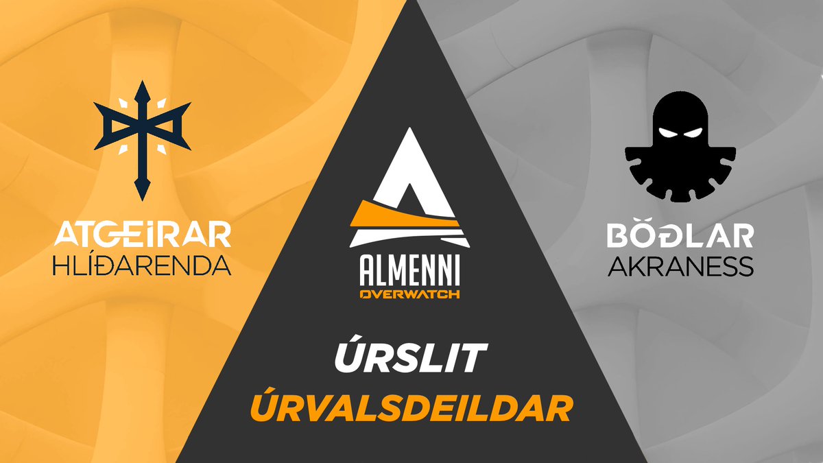Stundin er runnin upp, úrslit í Úrvalsdeild Almenna! 
Um 3. sætið kl: 18.00 keppa Musteri og XY. 
Um 1. sætið kl: 20.00 takast á Atgeirar og Böðlar.
twitch.tv/rafithrottir og twitch.tv/overwatch_icel…
og á stóra skjánum í Arena þar sem andrúmsloftið verður rafmagnað af spennu!