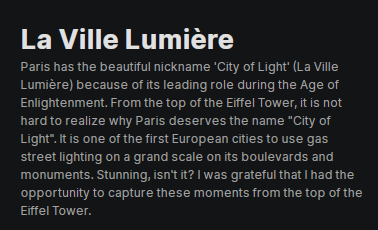 xtraordinarydr's tweet photo. "La Ville Lumière", one of my best work. 

It took me 3+ hours on the top of the Eiffel Tower occupying the same spot as I wanted to capture the iconic Jardins du Trocadéro during the day and night. Was a poor student, could only afford 1 visit.

#NFTphotographyMY @pentas_io https://t.co/ymeLmJqQ8I