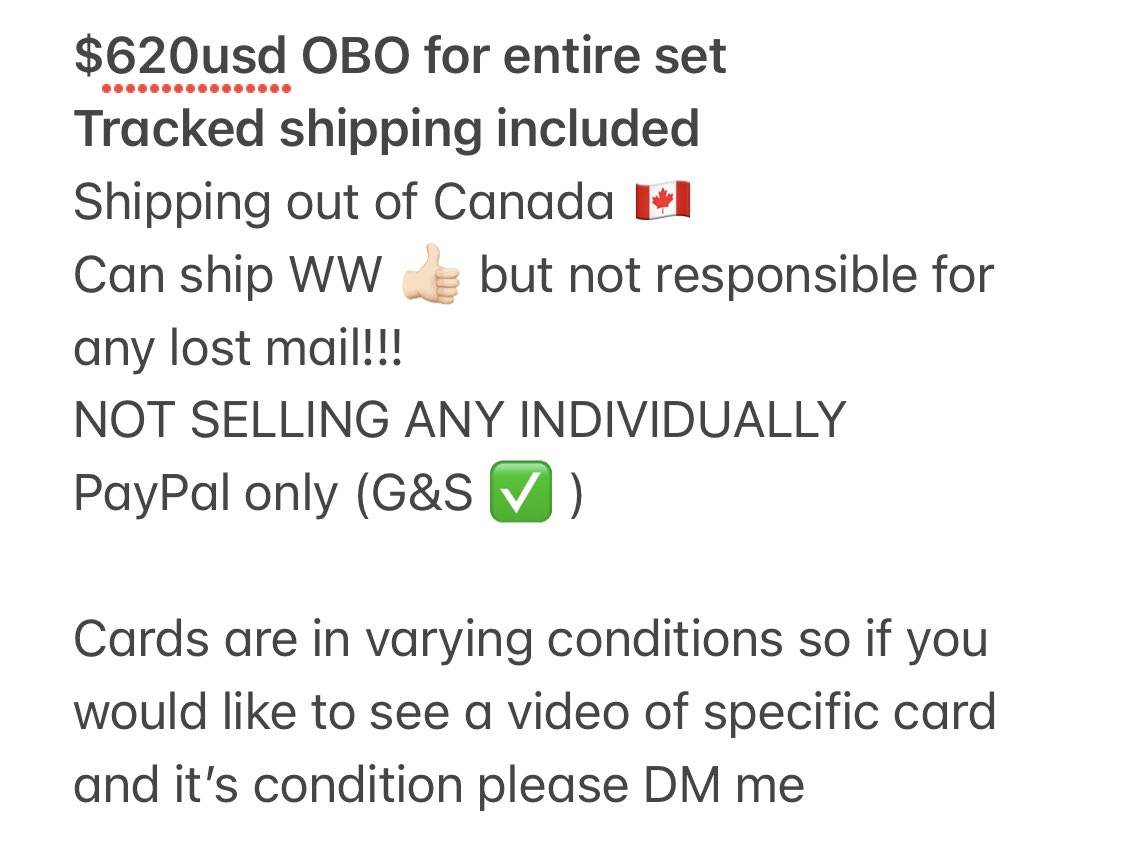 ncityplaza's tweet photo. WTS NCT Taeyong PC collection as set only!
$620USD OBO
62 photocards included
See photo for more details ⬇️ https://t.co/cO0mWUl1eR