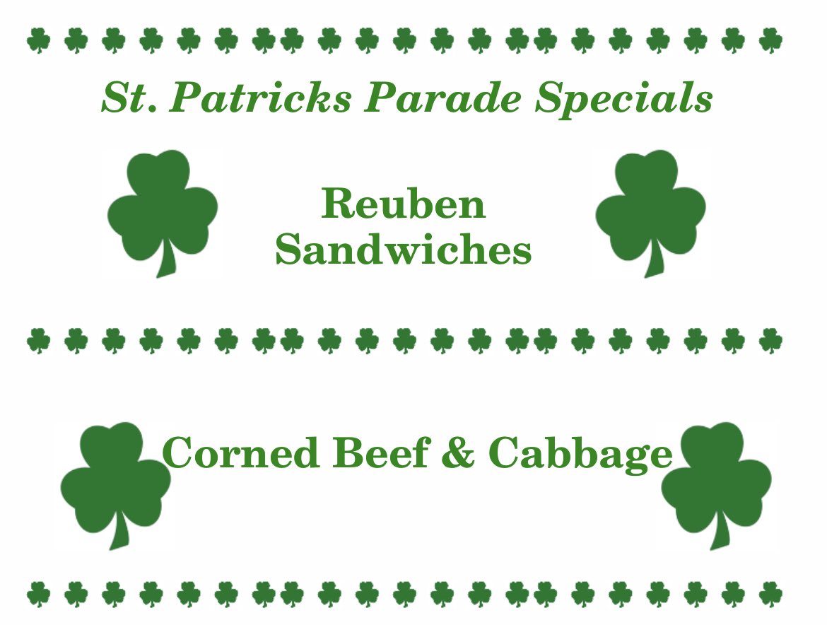 BBT1934's tweet photo. Erin go Bonnie Brae Tavern!
#bonniebraetavern #eatlocal #stpatricksday https://t.co/blFELPQVD4