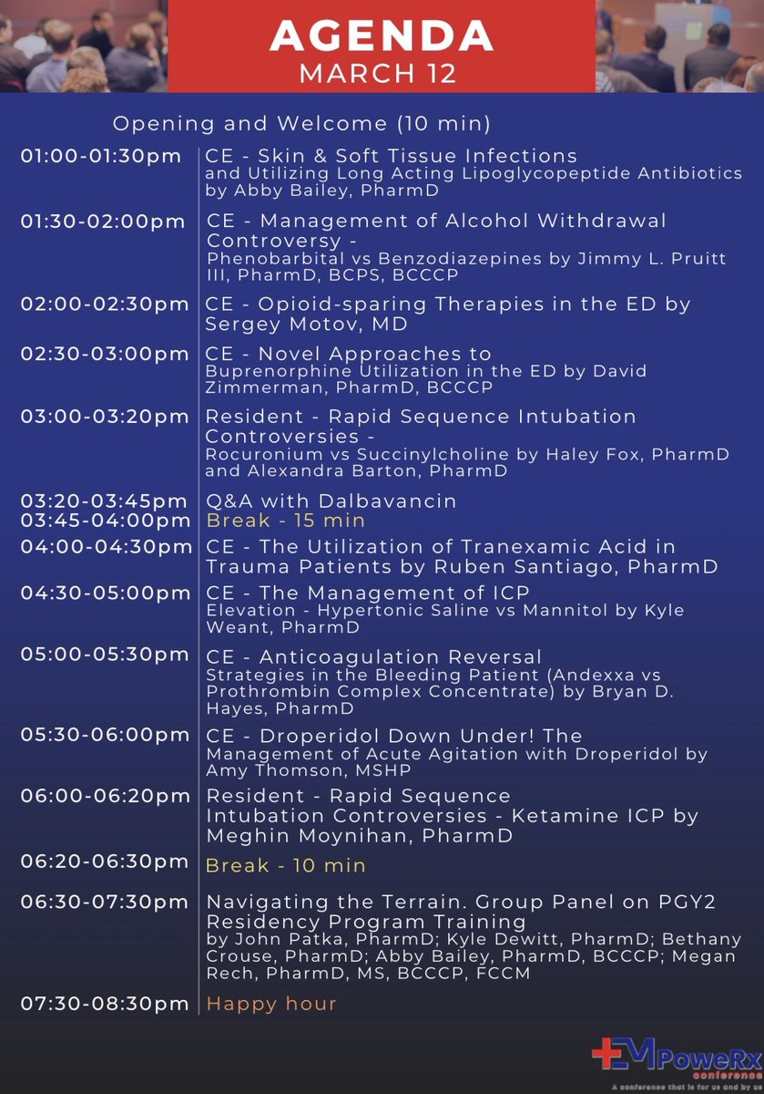 Kyle DeWitt (@emergpharm) on Twitter photo Thrilled to have <a href="/AbbyMBaileyEM/">Abby Bailey</a> kick off day 2 of the #EMPRx22 conference! So many more great sessions coming your way today.
*see empowerx-conference.com for session changes at 1:30, 4:30, and 5:30 pm EST Thrilled to have <a href="/AbbyMBaileyEM/">Abby Bailey</a> kick off day 2 of the #EMPRx22 conference! So many more great sessions coming your way today.
*see empowerx-conference.com for session changes at 1:30, 4:30, and 5:30 pm EST