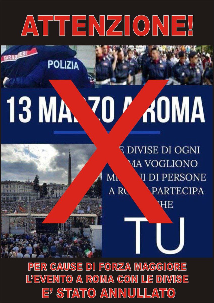 BUFALA. BUFALA. BUFALA.
La manifestazione è CONFERMATA!!!!🔴🔴🔴🔴