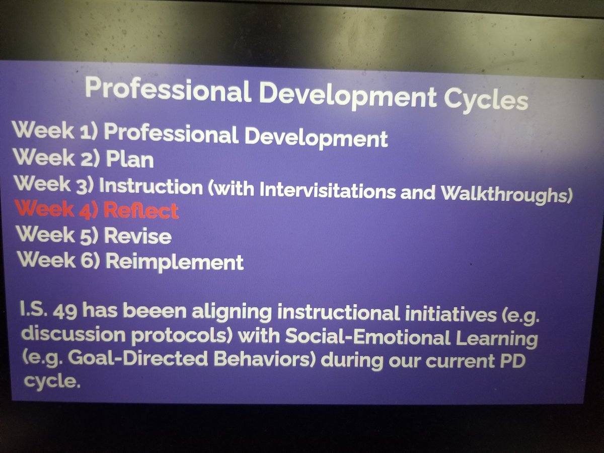 Dreyfus49's tweet image. We are in Week 4 of aligning our discussion protocols with #SEL Goal Directed Behaviors,under the guidance of Mr. Mehmedovic and the LIT team.Right in time for #SELday,our staff completed a reflection during morning PD. @OEAnyc @SIBOD31 @DrMarionWilson @DrDeniseDAnna @CChavezD31