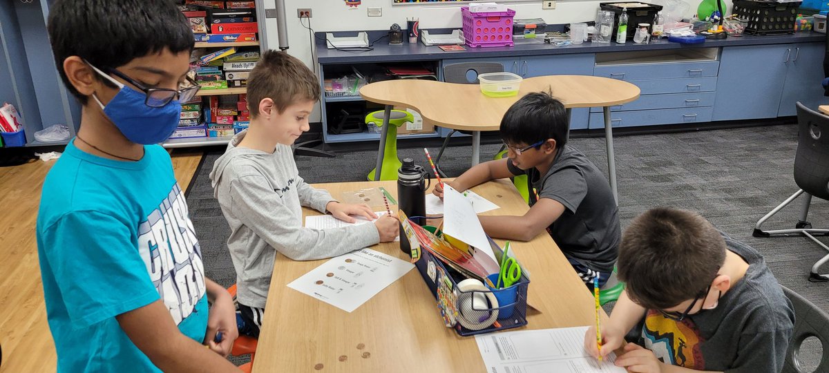 JMKirberger's tweet photo. We ended our week with a science experiment, related to our matter unit, to see what solution will clean a dirty penny! As we continue investigating next week we will determine WHY salt and vinegar cleaned our pennies! 🪙 #MysteryScience #inspire96 https://t.co/MsRpLLYlvX
