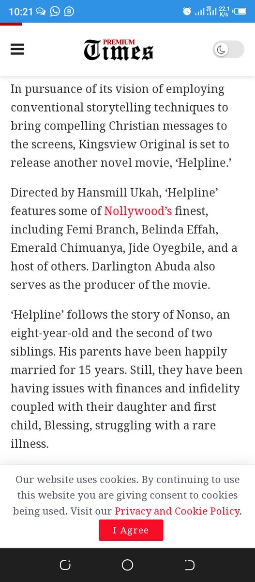 KingsViewTV's tweet photo. Premium Times Publication announces D release of D epochal movie 'HELPLINE'.

Download D KingsView app now &amp; chill with 'The Big Boys'.

Use 914605 as D ref code to activate a free 7-day trial.

KingsView... Entertainment for Royalty👑

@belindaeffah

#Kingsview
#Entertainment https://t.co/ZFR1atfbsr