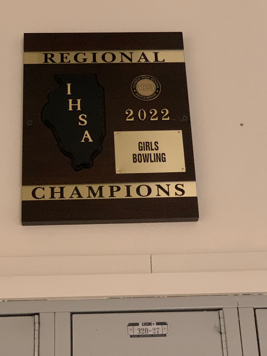Newest hardware up on the wall!  Yeah <a href="/StaggBowling/">Stagg Bowling</a> 
#chargerpride <a href="/StaggHighSchool/">Stagg High School</a> @ericolsen00 <a href="/CHSD230/">District 230</a>
