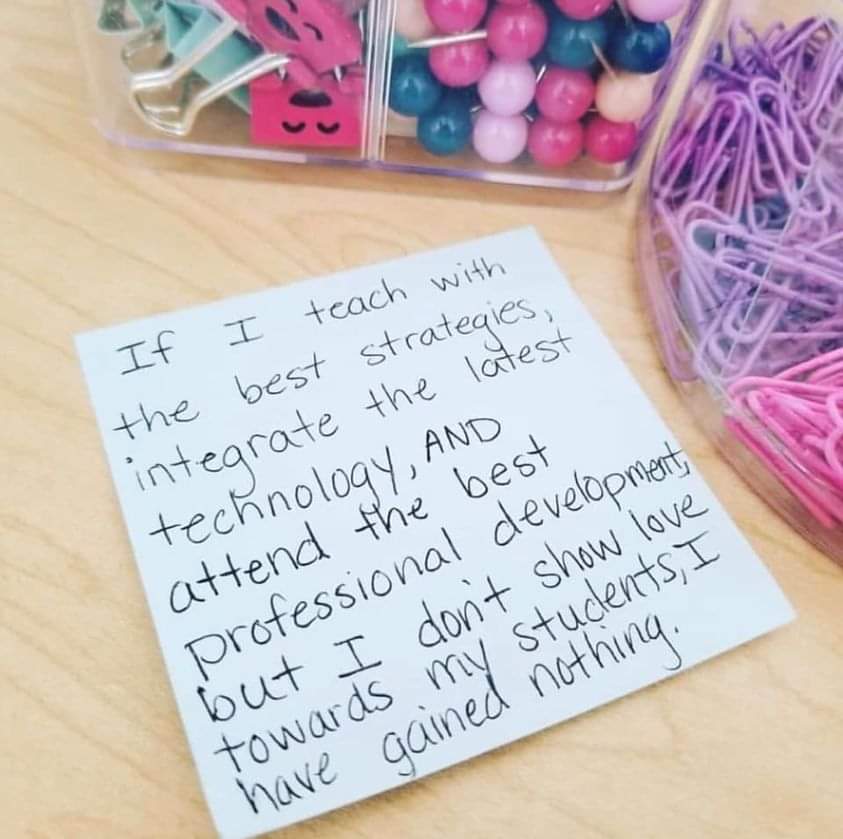 I can't agree with this more! No matter what we do in our classrooms, nothing is more important than relationships and human connection!