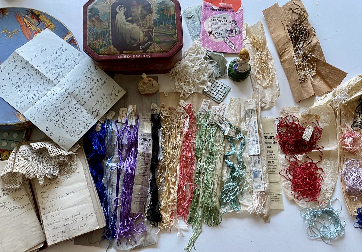 Mary was 103. She kept things - and she looked after them - in drawers, boxes, pieces of tissue paper…and now I will look after them too. Some will be reworked in my studio (Mary would be pleased) and others will remain treasures to share with our future family #trashtotreasured