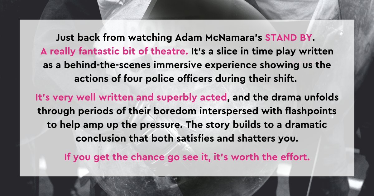 What a brilliant night opening our 2022 tour of #StandByThePlay <a href="/thebeaconarts/">Beacon Arts Centre</a> - and some lovely audience feedback in already 🗣️🌟

We're here again tonight and then onto #StAndrews for a performance on Tues 15 March at <a href="/ByreTheatre/">Byre Theatre</a> 

Full tour dates 👉 tinyurl.com/yckn9jjm