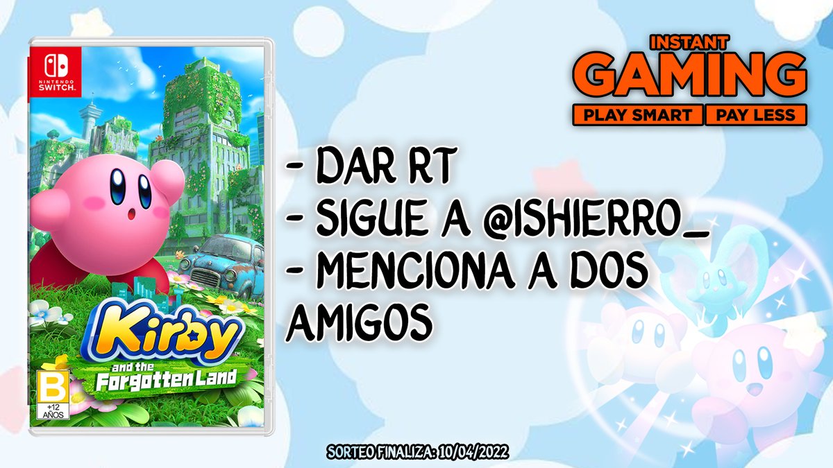 ishierro_'s tweet photo. 🛎️SORTEO LEGENDARIO de 'Kirby y la Tierra Olvidada'🛎️

Para participar:
➡️ Da RT 
➡️ Sigue a @isHierro_
➡️ ¡Menciona a dos de tus mejores amigos con los que te encantaría vivir esta aventura!

💨También podéis comprar videojuegos al mejor precio aquí: https://t.co/1i1ASbIwZC https://t.co/HjJAhiwe4X