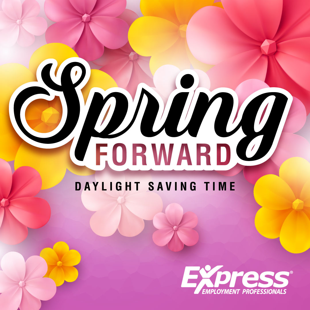 ExpressProsMK's tweet photo. It's time again to spring forward! Remember to set your clocks ahead one hour before going to bed tonight and check the batteries in your smoke detectors before the weekend is over.

#ExpressPros #SpringForward https://t.co/0ZPKXm4NTG