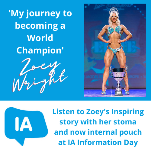 iasupport's tweet photo. We are fortunate to have World Champion bodybuilder, @Zoeywrightx live at IA Info Day, sharing her journey from hospital bed to World Champion stage. #BackToBetterLiving Book your FREE place >> https://t.co/w7aI7rE7o5 https://t.co/qgm7OHfpKG