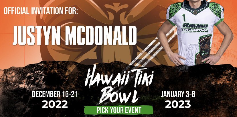 Blessed to be invited to the Hawaii Tiki Bowl🏝 <a href="/HawaiiTikiBowl/">Hawaii Tiki Bowl</a>  <a href="/SummitFB/">Mansfield Summit High Football</a>  <a href="/TDGSKILLZ/">Coach king📈</a>