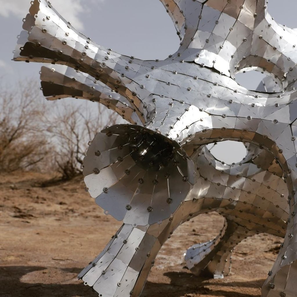 parametricarch's tweet photo. Architects Mohsen Marizad | MoMa and Marziah Zad have created Topological Surfaces, a hybrid tech-design collection.

🖋 Architects: @MohsenMarizad and Marziah Zad 
📸 Photographs: mariestttt  
📍 Location: Ghom, Iran 

#generativealgorithm #generativeart #topology #pavilion https://t.co/q15JP27pIh