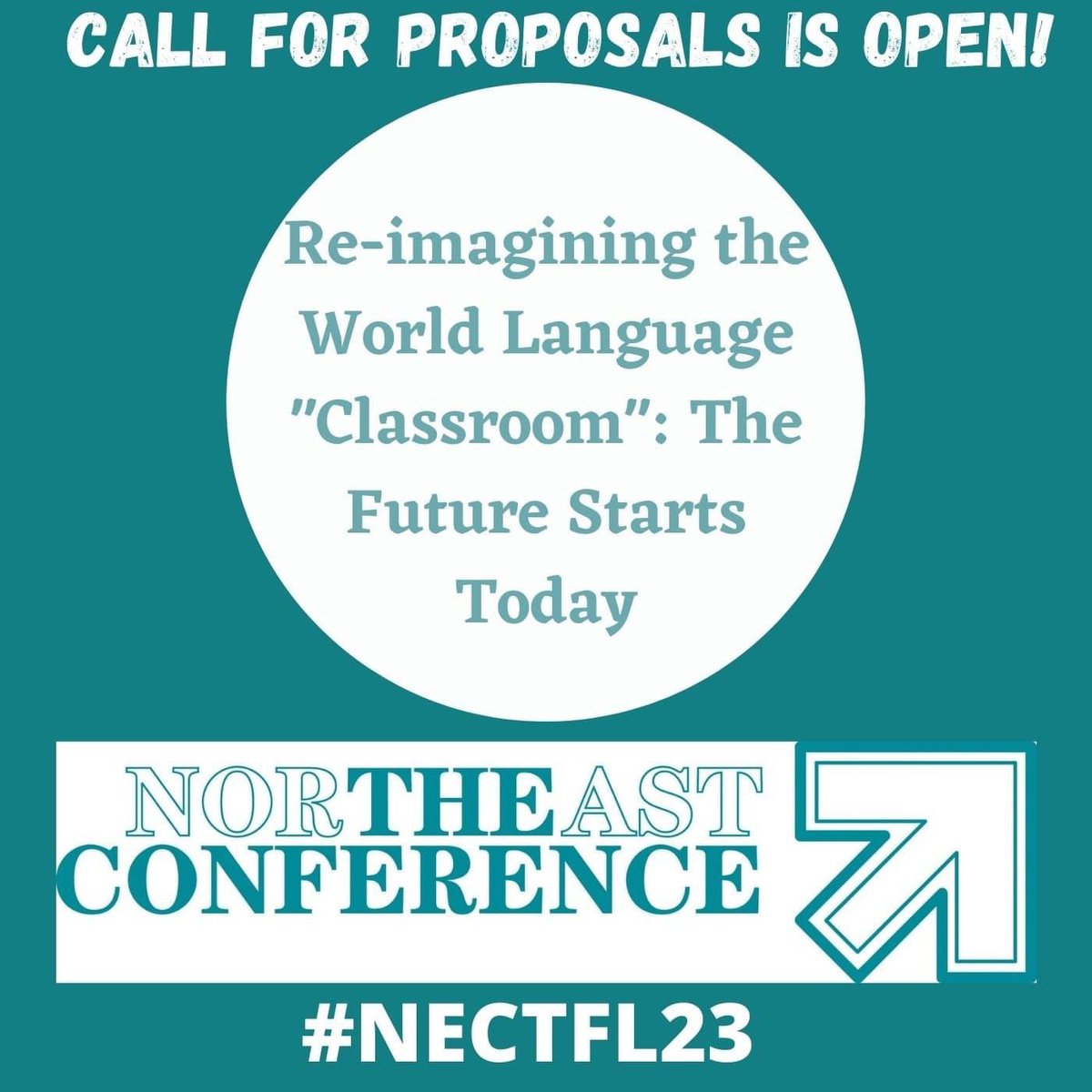 NECTFL's tweet photo. CALL FOR PROPOSALS IS NOW OPEN!!! #nectfl23, Re-imagining the World Language “Classroom”: The Future Starts Today, will take place on March 2-4, 2023, at the NY Hilton Midtown. Read more at
https://t.co/F7nmY7MaJN https://t.co/PtsgQhNK7S