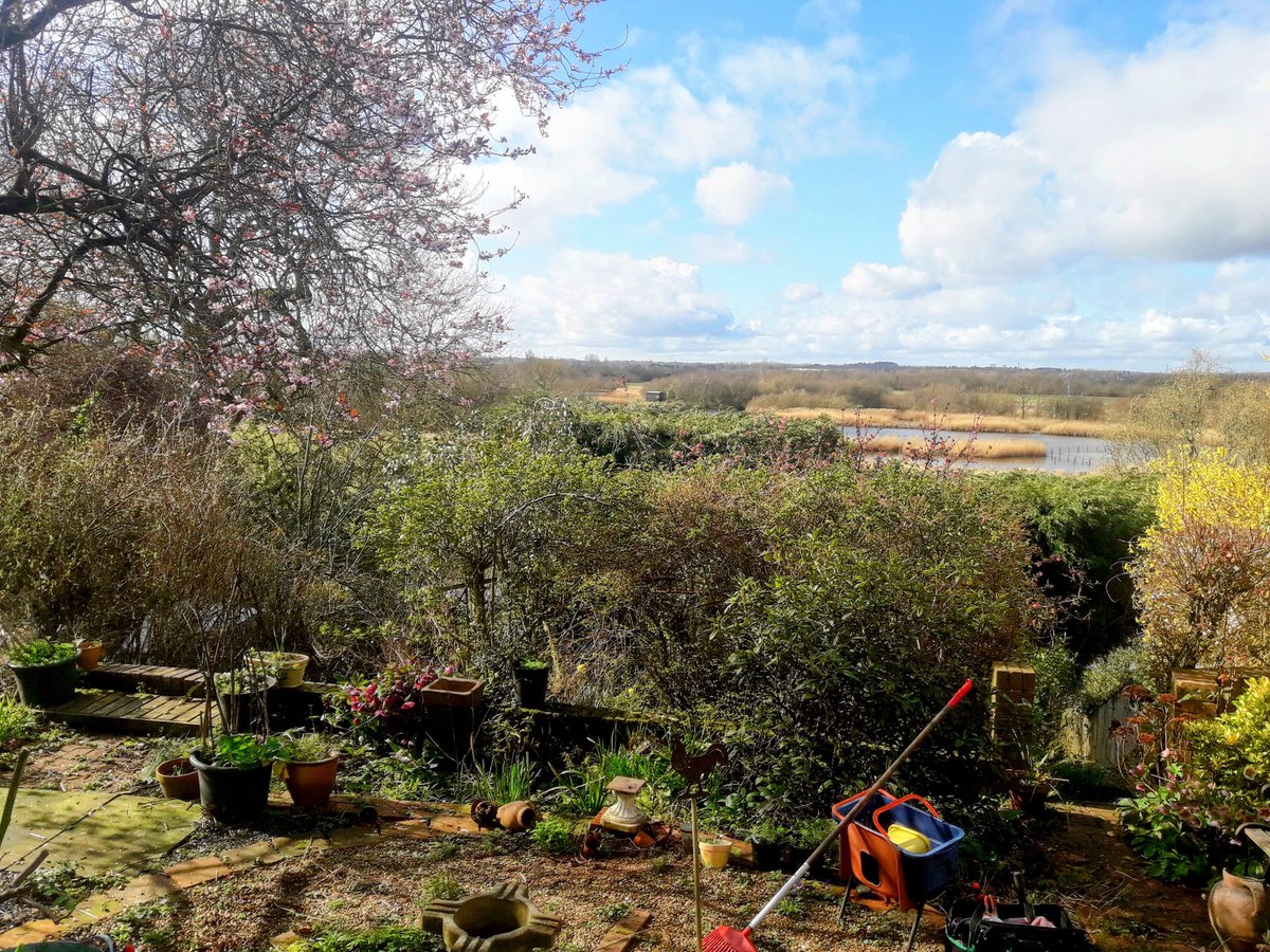 FletchHort's tweet photo. A garden with a view! A real pleasure to do some work in this lovely spot today ☀️🌱🌺 https://t.co/iZqfmQivwO