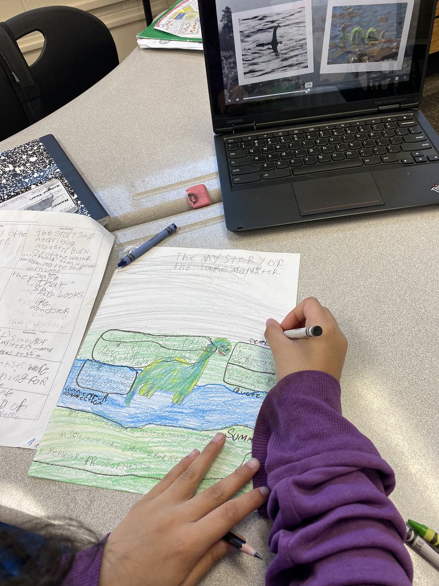NjeriRichardson's tweet photo. Synthesizing our reading through one-page reading responses definitely brought out the artistic creativity in my students to share their understanding of their reading. #readingresponse #onepager #creativity @FranconeElem @CFISD_ELAR2_5 https://t.co/AxTzxqaZX2