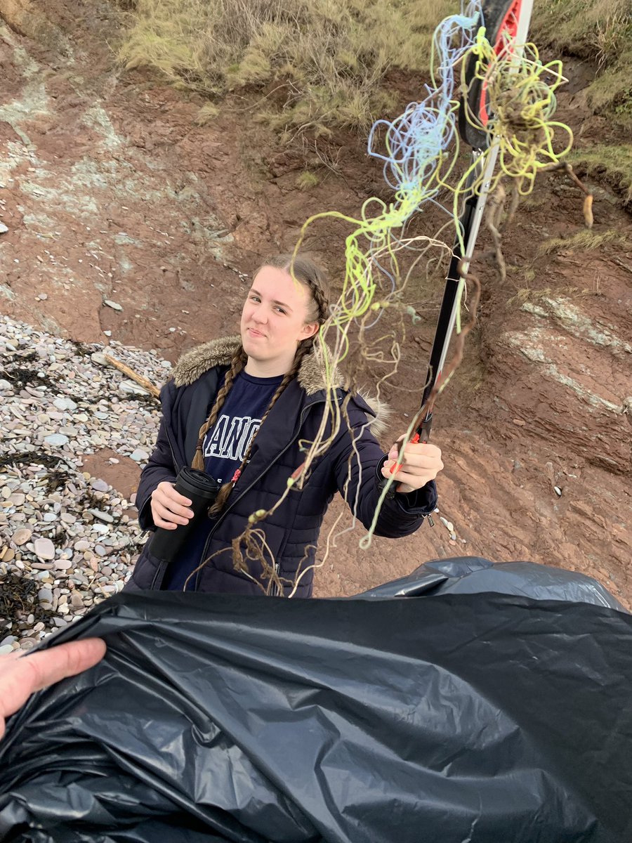 StAudriesBay's tweet photo. Beach Clean, well done Elsie and Daisy, lots of recyclable items taken off the beach today 👍😊 @wcresorts #beachcleanup  #staudriesbay https://t.co/gPCpvba28w