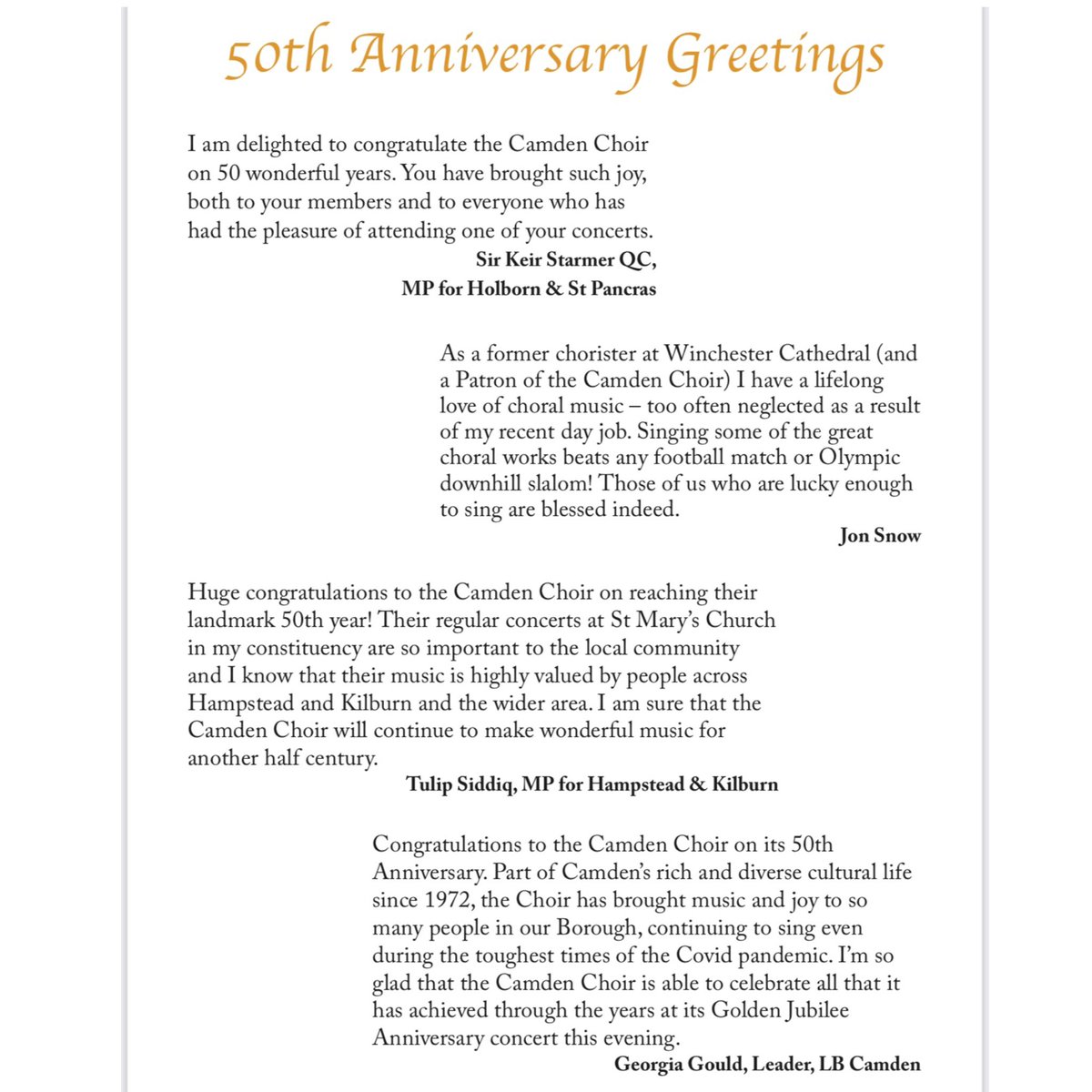 Our Golden Anniversary concert at <a href="/cadoganhall/">Cadogan Hall</a> is on SUNDAY MARCH 20TH 
Join us to listen to the World Premiere of Richard Blackford's BABEL cadoganhall.com