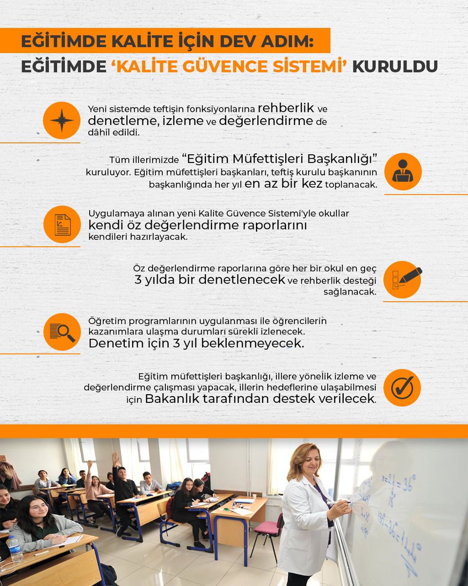 Eğitimde Kalite için Dev Adım. Eğitimde Kalite Güvence Sistemi Kuruldu.
#EğitimdeKaliteGüvenceSistemi