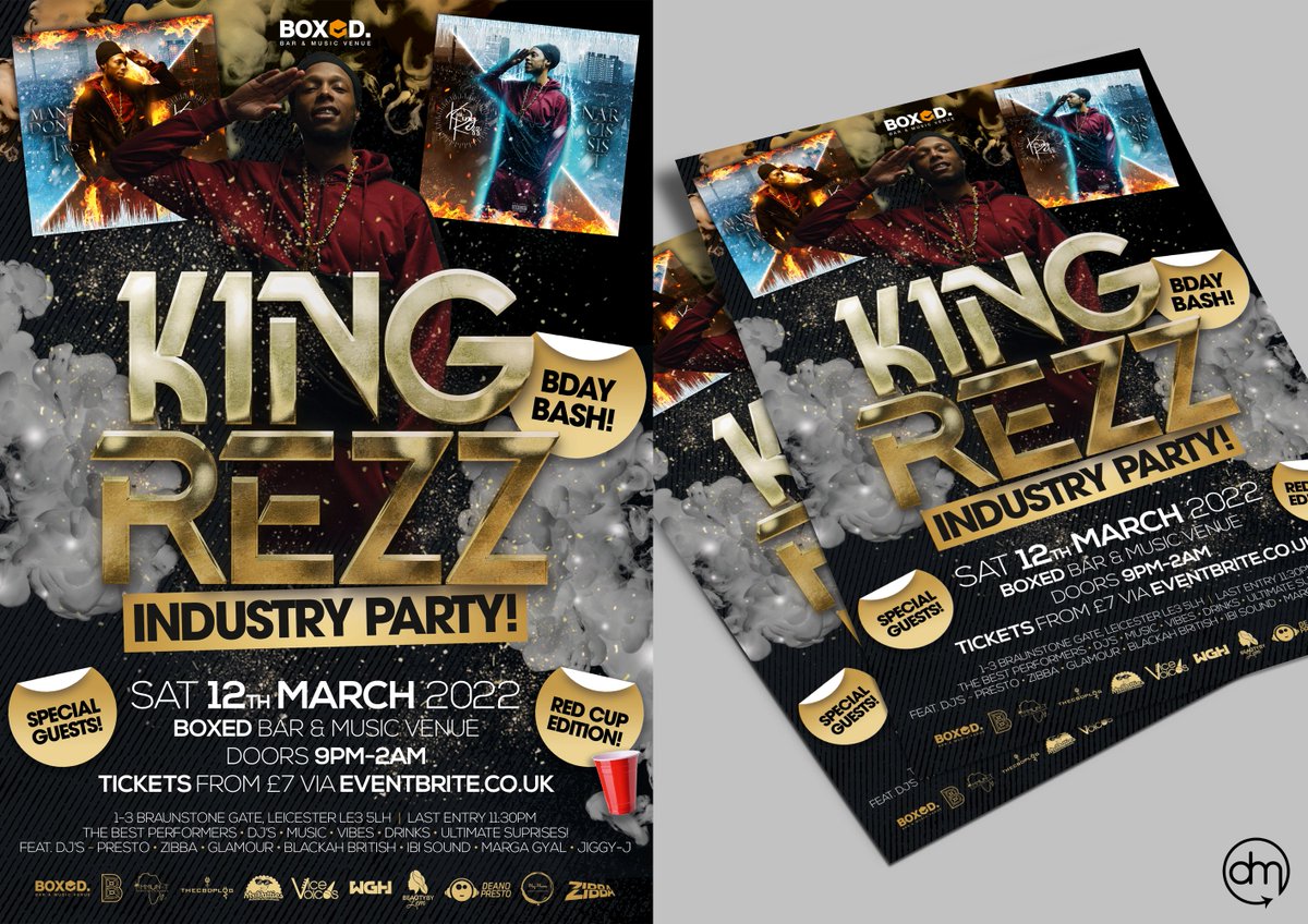 DeviousMediaUK's tweet photo. Check out this flyer we recently designed for tonight's @IAmKingRezz Industry Party!

#flyerdesign #flyer #leafletdesign #branding #client #halloween #halloween2021 #design #graphicdesign #horror #marketing #scary https://t.co/bVtS8wrc1Z