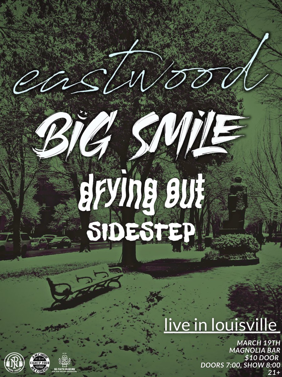 NoFaithBooking's tweet photo. @eastwoodky and @bigsmile_oh are hitting the road with @dryingoutky in less than a week! Posters for each show are below!

Local support for each show provided by: @qkband @GuardrailSucks Sidestep, Sign Language, and MZMR https://t.co/jBxl0GdKwG