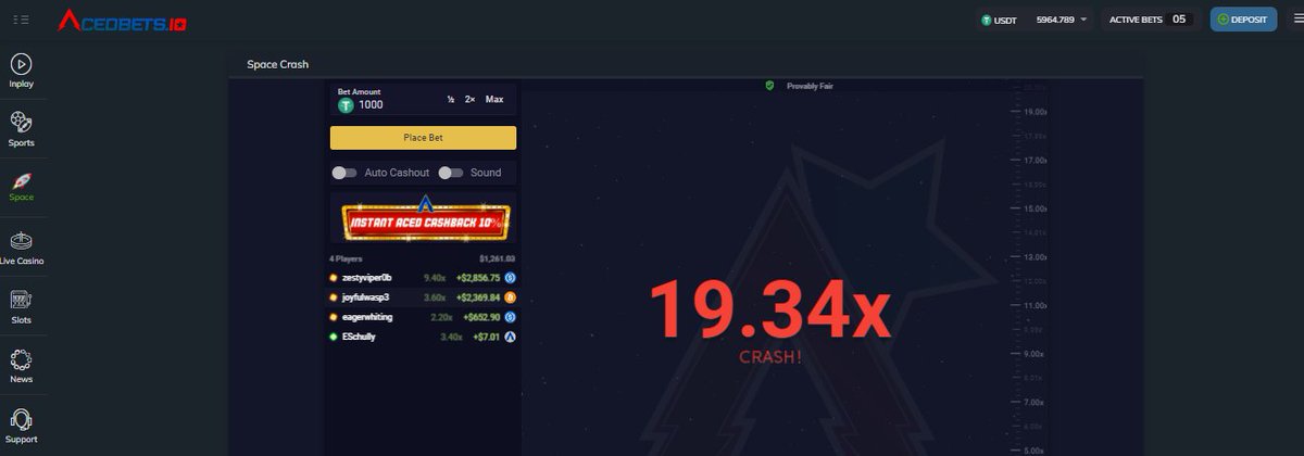 CryptologistV's tweet image. Easy win is possible on AceDSpace
Avaliable on @acedbets