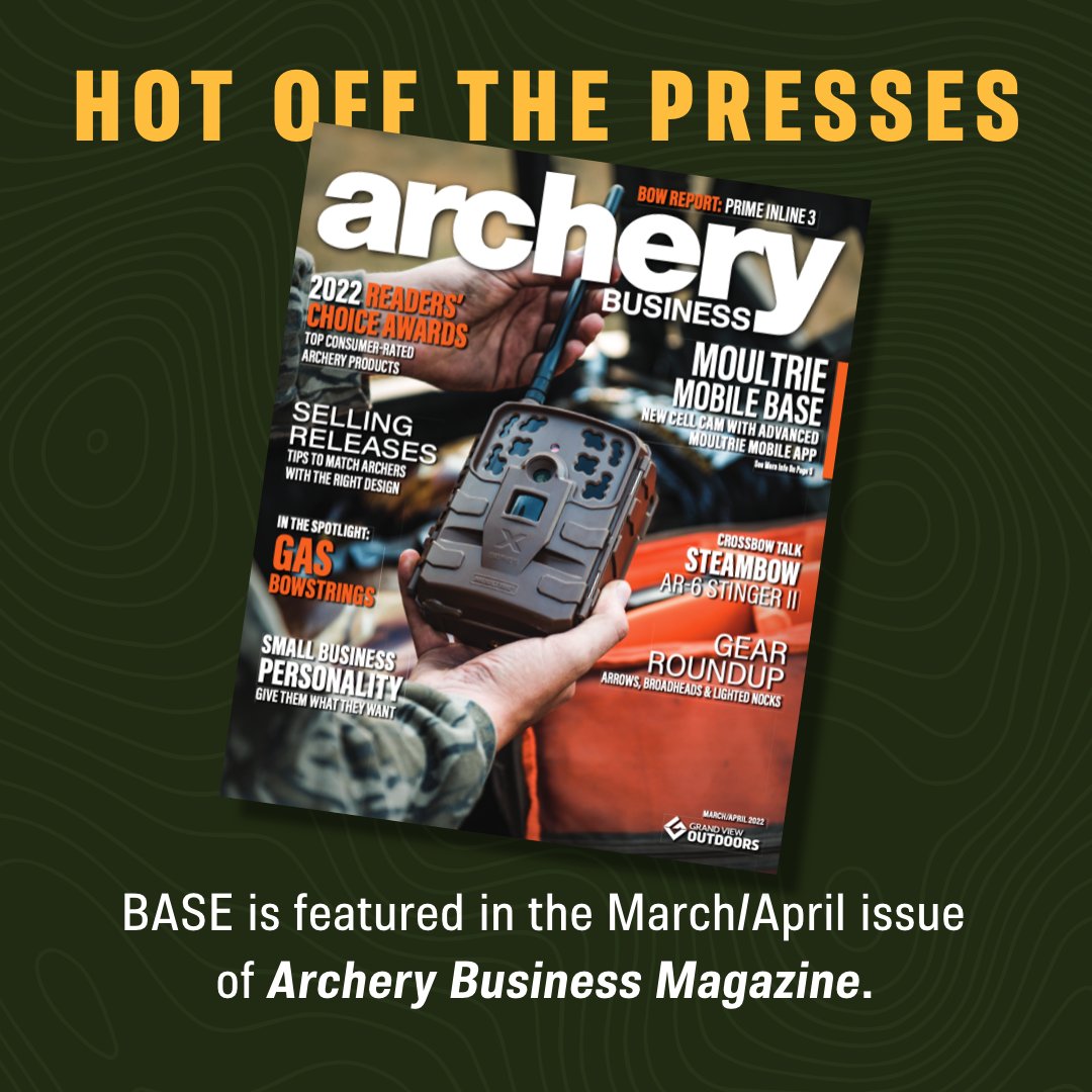 Thank you Archery Business Magazine for featuring the Moultrie Mobile BASE in your March/April issue! archerybusiness-digitalmag.com/#page=6