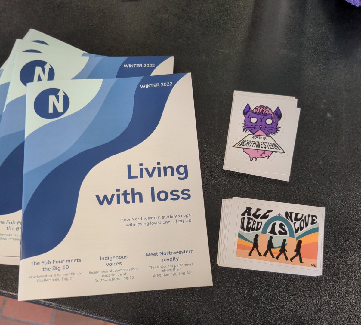nbn_tweets's tweet image. Come get a copy of our print magazine TODAY at Norris, Main or Mudd from 11-4!!
We're also selling these stunning STICKERS at Norris so come by!!