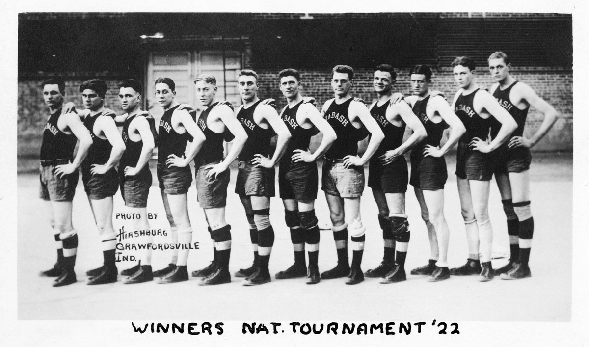 wabashathletics's tweet photo. Did You Know - @WabashBBall and Ill. Wesleyan played in the first National Collegiate Invitational Tournament in Indianapolis on March 9, 1922. Wabash won 39-16, then earned wins over Mercer (62-25) and Kalamazoo (43-23) to claim the first college hoops title.

@d3hoopsville https://t.co/IMo03sT88U