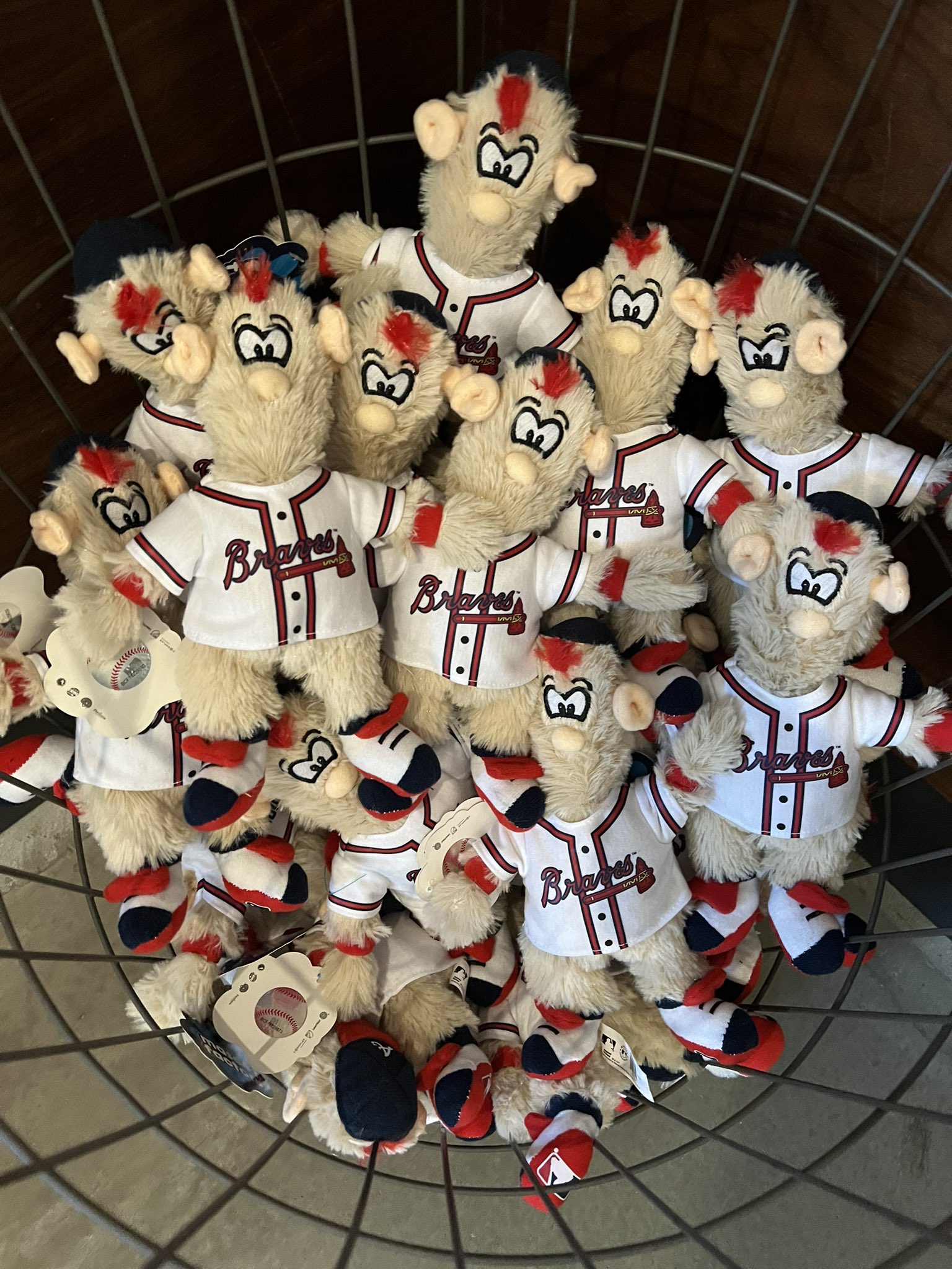 atlanta braves blooper stuffed animal