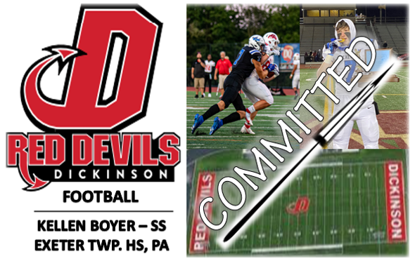 I am grateful to announce that I will be continuing my academic and athletic careers at Dickinson College. I would like to thank my family and my coaches who have helped me to reach this place in my life. <a href="/ExeterTwpFB/">EXeter Twp PA FB</a> <a href="/DCRedDevilFB/">Dickinson Football</a> @CoachCGlennon #ForksUp