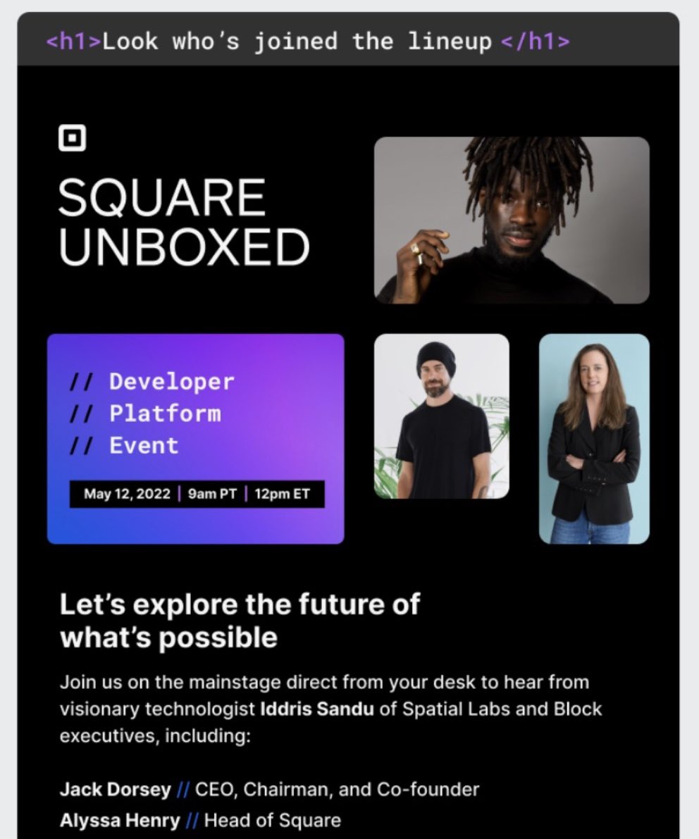 iddris_sandu's tweet photo. Peace!

I’ll be keynoting at the Square Developer conference alongside @jack + other @blocks visionaries.

You’ll get a peak into how we’re leveraging embedded computing at @spatial_labs - to develop NextGen omnichannel ecosystems.

@SquareDev
@lnq_io 

https://t.co/rlNKmCUesW https://t.co/I7hlUsheSg